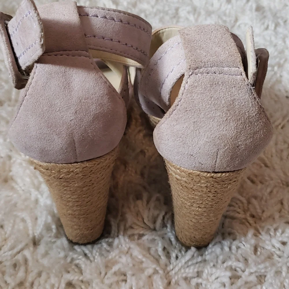 MARC FISHER leather platform sandals